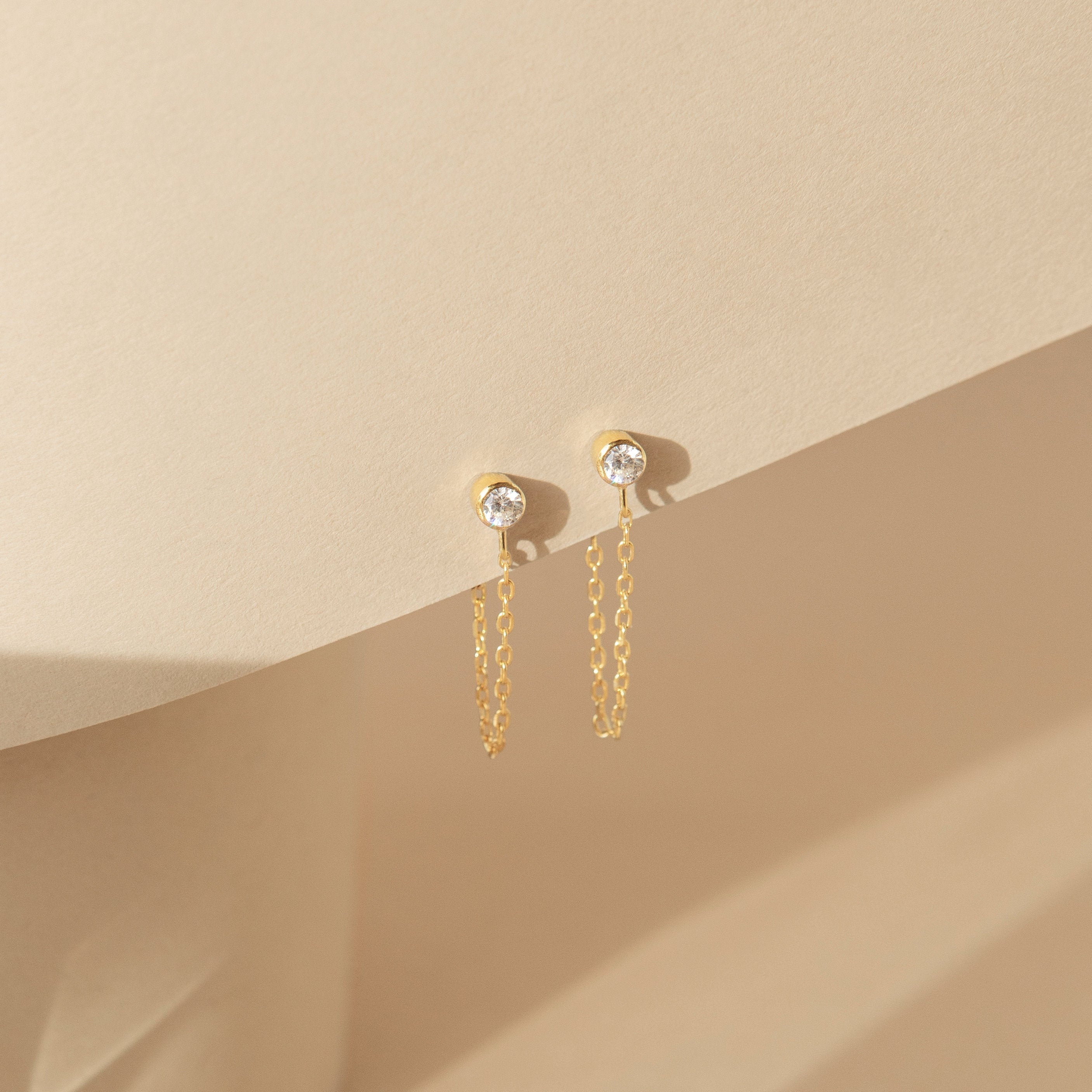 Birthstone Chain Studs